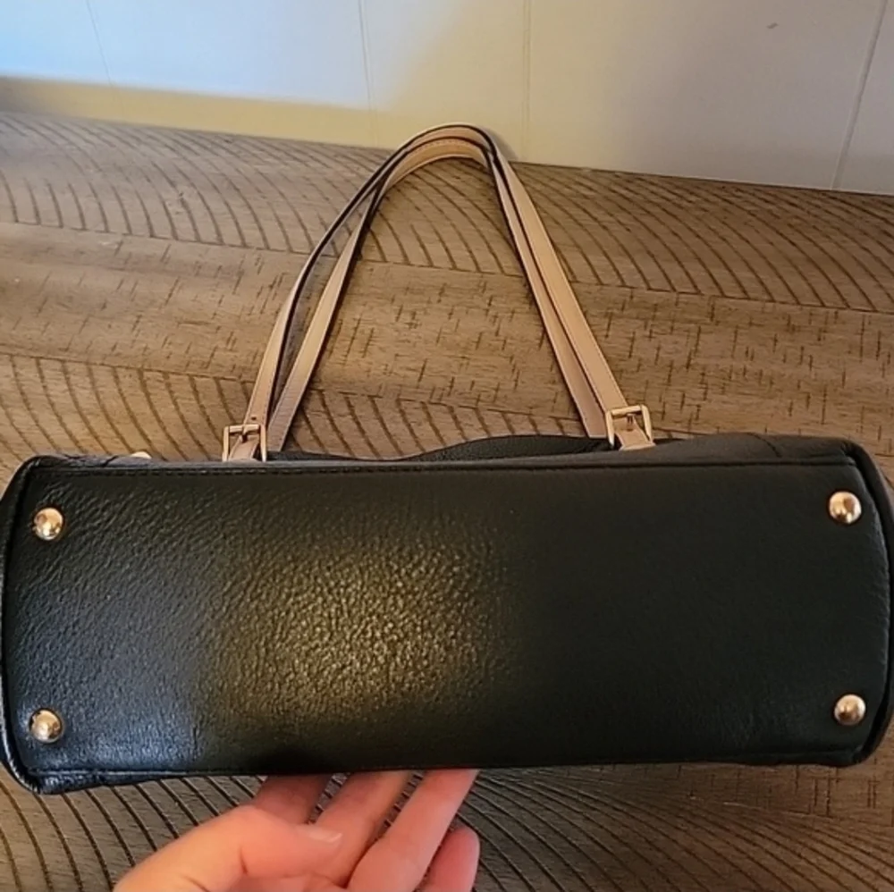 Michael Kors Jet Set Black Pebbled Leather Tote Handbag